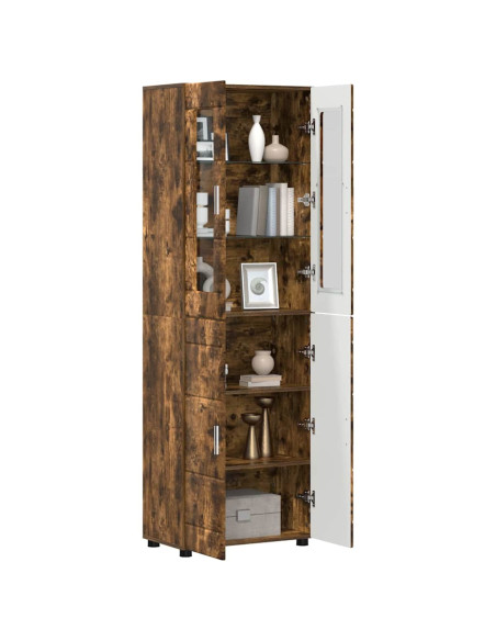 Credenza Rovere fumé 60 x 35 x 182 cm Legno multistrato