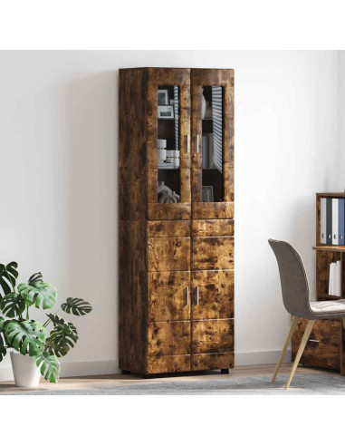Credenza Rovere fumé 60 x 35 x 182 cm Legno multistrato