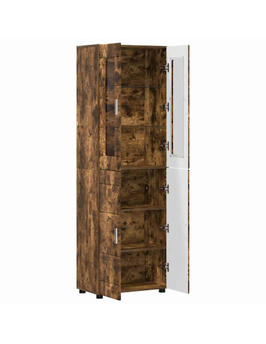 Credenza Rovere fumé 60 x 35 x 182 cm Legno multistrato