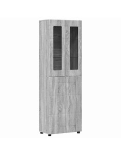 Credenza Grigio Sonoma 60 x 35 x 182 cm Legno multistrato 2