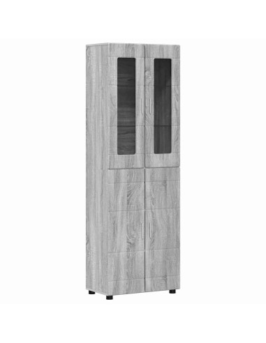 Credenza Grigio Sonoma 60 x 35 x 182 cm Legno multistrato
