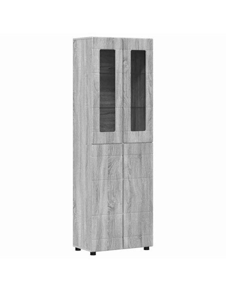 Credenza Grigio Sonoma 60 x 35 x 182 cm Legno multistrato