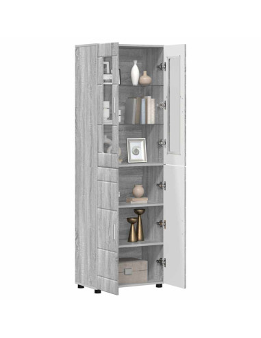 Credenza Grigio Sonoma 60 x 35 x 182 cm Legno multistrato