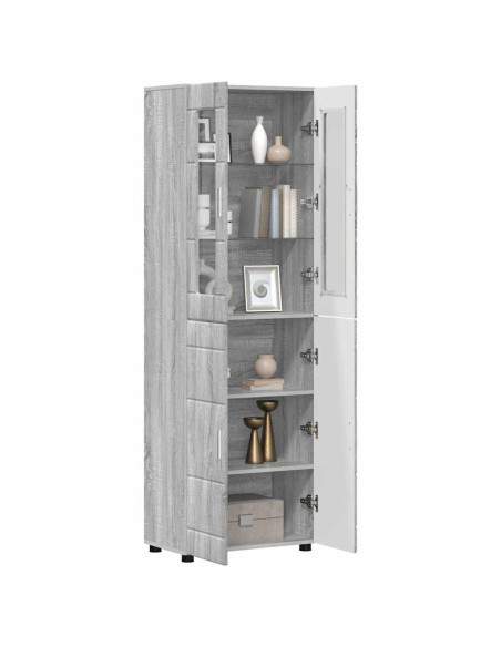 Credenza Grigio Sonoma 60 x 35 x 182 cm Legno multistrato
