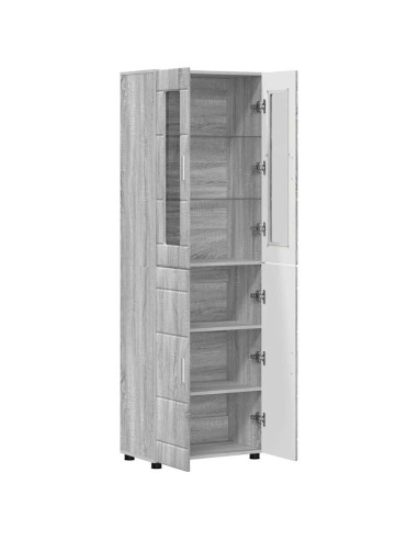 Credenza Grigio Sonoma 60 x 35 x 182 cm Legno multistrato