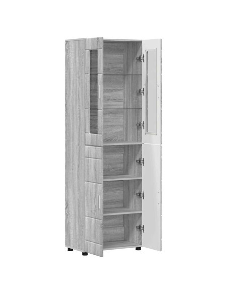 Credenza Grigio Sonoma 60 x 35 x 182 cm Legno multistrato