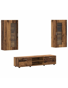 Set mobile TV con cassetto Legno vecchio Legno multistrato 2