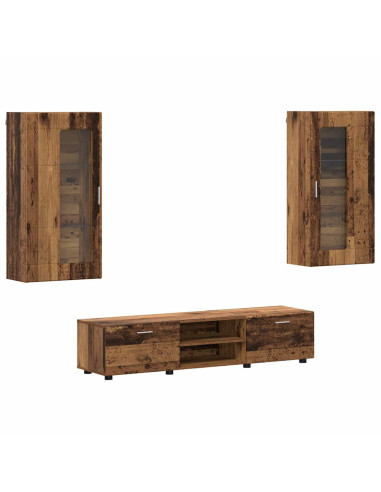 Set mobile TV con cassetto Legno vecchio Legno multistrato