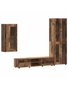 Set mobile TV con cassetto Legno vecchio Legno multistrato 2