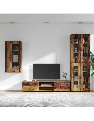 Set mobile TV con cassetto Legno vecchio Legno multistrato