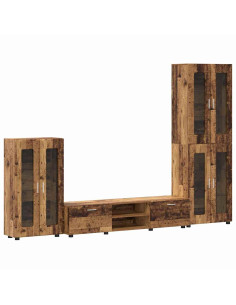 Set mobile TV con cassetto Legno vecchio Legno multistrato 2