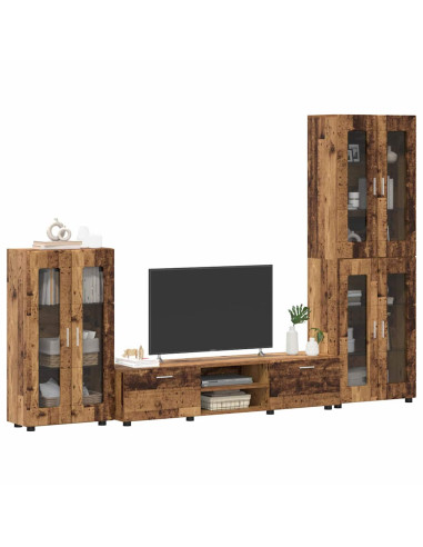 Set mobile TV con cassetto Legno vecchio Legno multistrato