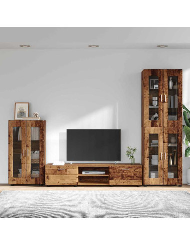 Set mobile TV con cassetto Legno vecchio Legno multistrato