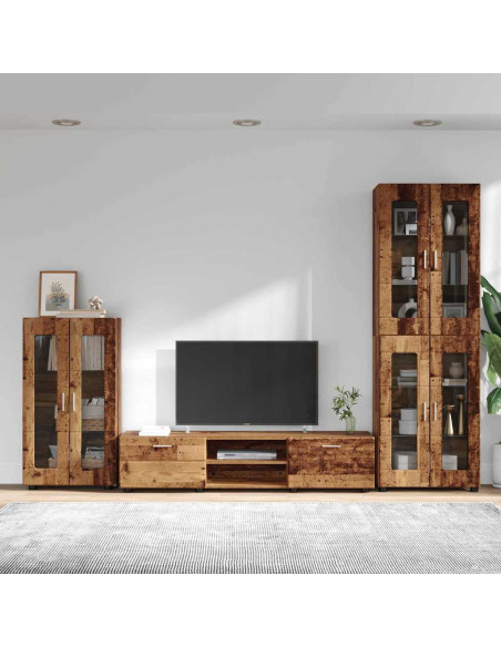 Set mobile TV con cassetto Legno vecchio Legno multistrato