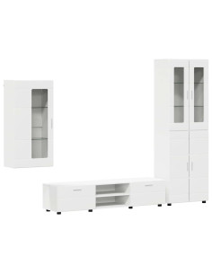 Set mobile TV con cassetto con porta Bianco Legno multistrato 2