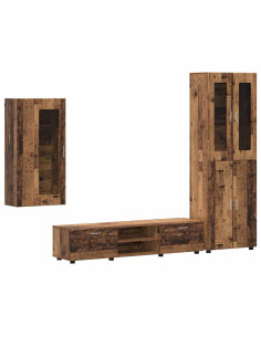 Set mobile TV con cassetto Legno vecchio Legno multistrato 2