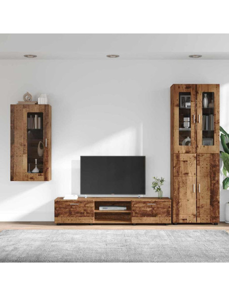 Set mobile TV con cassetto Legno vecchio Legno multistrato
