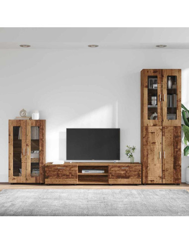 Set mobile TV con cassetto Legno vecchio Legno multistrato