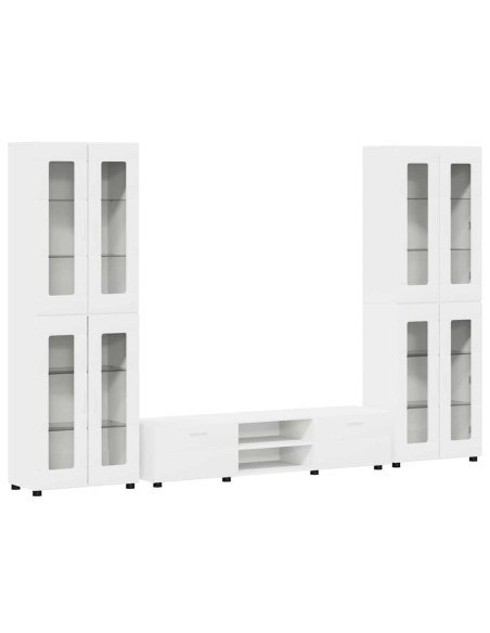Set mobile TV con cassetto con porta Bianco Legno multistrato