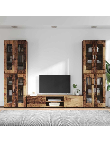 Set mobile TV con cassetto Legno vecchio Legno multistrato