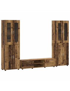 Set mobile TV con cassetto Legno vecchio Legno multistrato 2