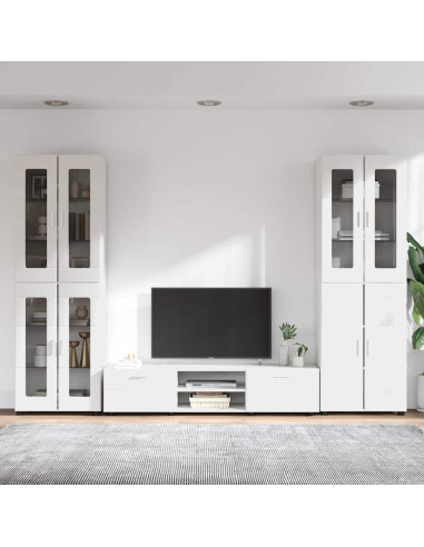 Set mobile TV con cassetto con porta Bianco Legno multistrato