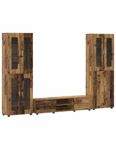 Set mobile TV con cassetto Legno vecchio Legno multistrato 2