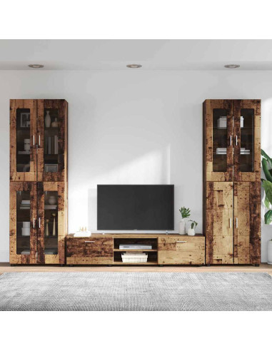 Set mobile TV con cassetto Legno vecchio Legno multistrato