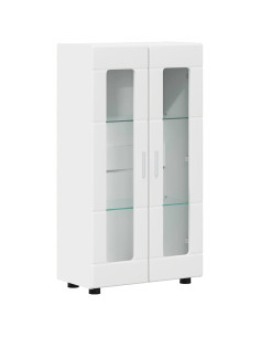 Credenza con porta Bianco 55,5 x 29 x 103 cm Legno multistrato 2