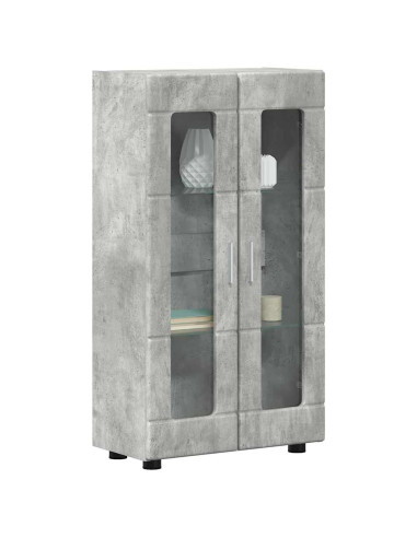 Credenza Grigio cemento 55,5 x 29 x 103 cm Legno multistrato