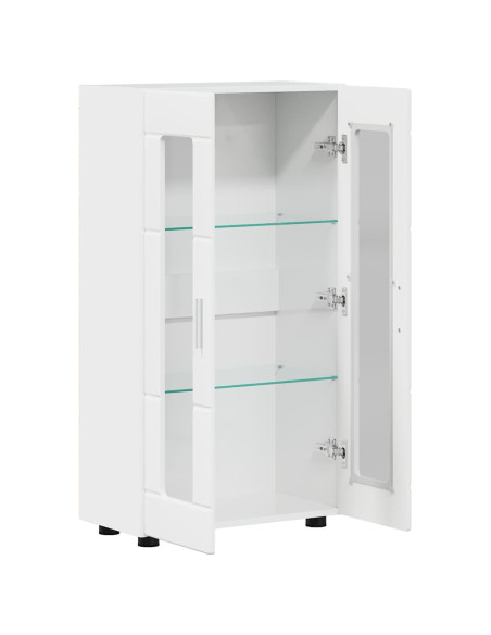 Credenza Bianco Lucido 55,5 x 29 x 103 cm Legno multistrato