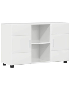Credenza Bianco Lucido 88,5 x 30,5 x 55,5 cm Legno multistrato 2