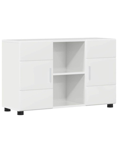 Credenza Bianco Lucido 88,5 x 30,5 x 55,5 cm Legno multistrato