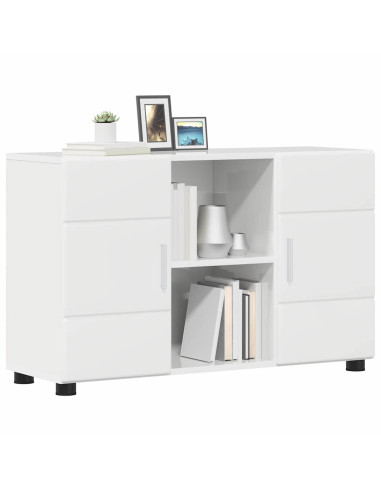 Credenza Bianco Lucido 88,5 x 30,5 x 55,5 cm Legno multistrato