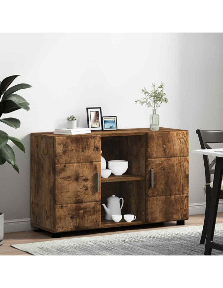 Credenza Rovere fumé 88,5 x 30,5 x 55,5 cm Legno multistrato