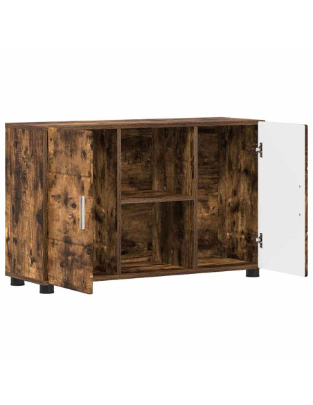 Credenza Rovere fumé 88,5 x 30,5 x 55,5 cm Legno multistrato