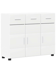 Credenza con porta Bianco 88,5 x 30,5 x 73 cm Legno multistrato 2