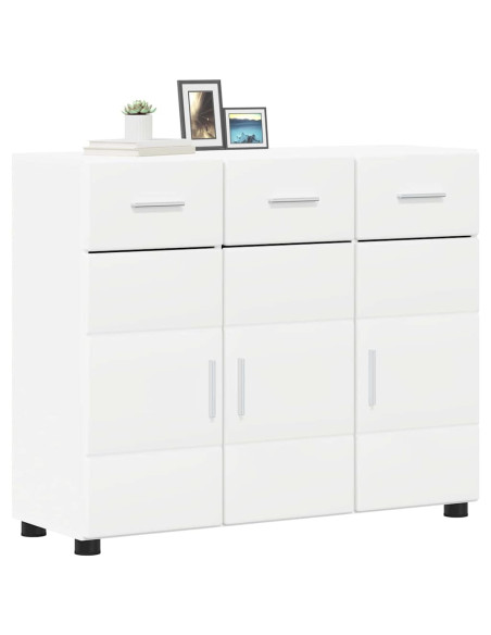 Credenza con porta Bianco 88,5 x 30,5 x 73 cm Legno multistrato