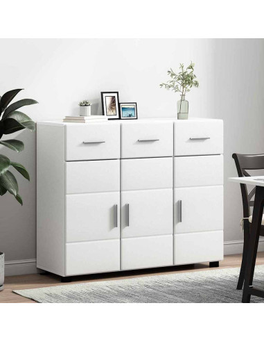 Credenza con porta Bianco 88,5 x 30,5 x 73 cm Legno multistrato