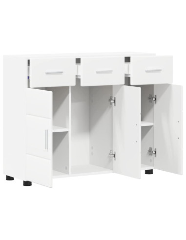 Credenza con porta Bianco 88,5 x 30,5 x 73 cm Legno multistrato