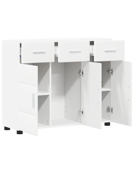 Credenza con porta Bianco 88,5 x 30,5 x 73 cm Legno multistrato