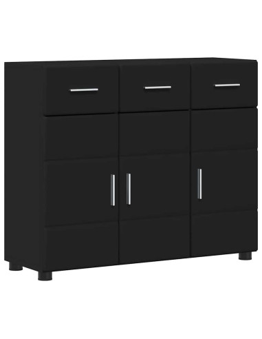 Credenza FLORIN Nero 88,5 x 30,5 x 73 cm Legno multistrato