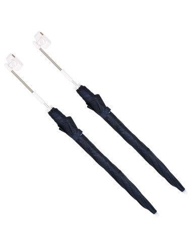 Ombrello con morsetto 2 pcs Blu navy Ø 105 x 86 cm