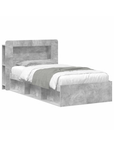 Telaio del letto con storage Grigio Cemento 80 x 200 cm