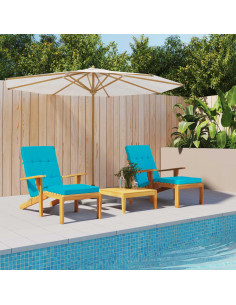 Cuscini per Sedia a Sdraio 2 pz Turchese in Tessuto Oxford