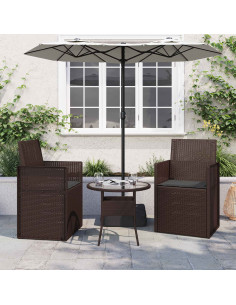 Cuscini per Seduta 2 pcs Antracite 47 x 36 x 2 cm Poliestere