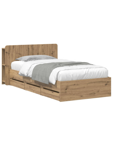 Telaio del letto con storage Rovere Artigianale 80 x 200 cm