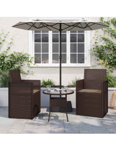 Cuscini per Seduta 2 pcs Tortora 47 x 36 x 2 cm Poliestere