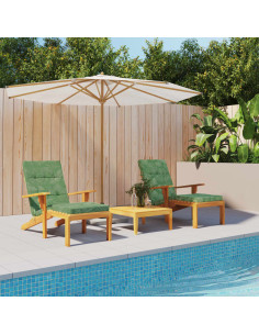 Cuscini per Sedia a Sdraio 2 pz Motivo Foglie in Tessuto Oxford