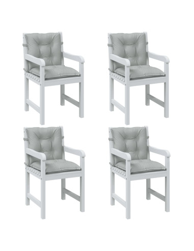 Cuscini Sedia Schiena Bassa 4 pz Grigio Mélange 100x50x7 cm